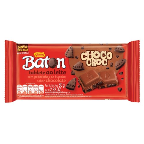 Chocolate Garoto Baton Choco Croc 80g