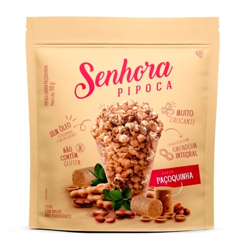 Pipoca Senhora Pipoca Paçoquinha 50g