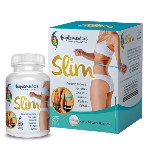 Termogênico Slim 500mg Suplementare 60 cápsulas