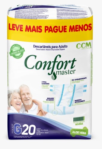 Fralda Geriátrica Confort Master G - Pacote com 20 Unidades