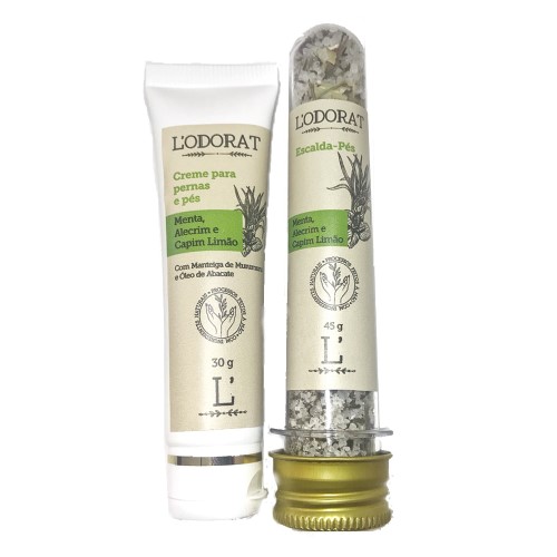 L’odorat Energizante Kit - Creme para as pernas + Escalda pés + Lenço