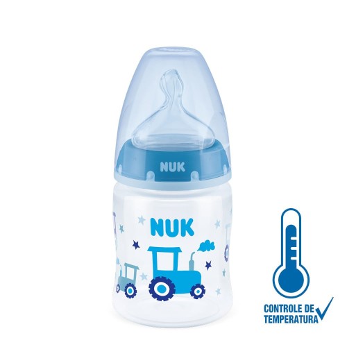 Mamadeira Nuk First Choice Controle de Temperatura Boy S1 0-6 meses 150ml