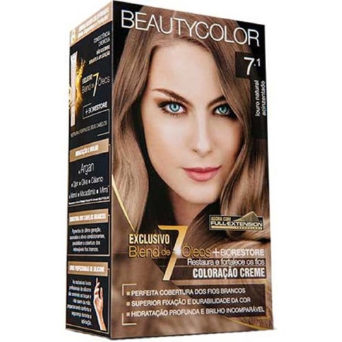 Tintura Beauty Color 7.1 Loção Natural Acinz - Beauty Color