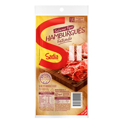 Salame Sadia Tipo Hamburguês Fatiado 100g