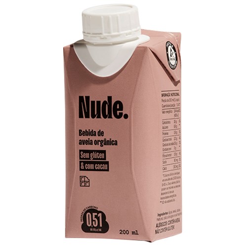 Bebida de Aveia Orgânica Nude To-Go Cacau 200ml