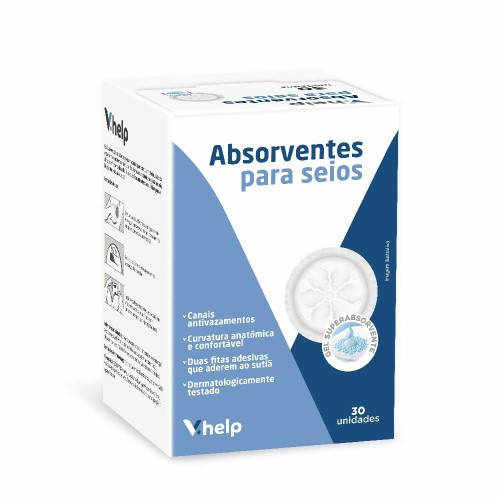 Absorventes Para Seios V Help 30 Unidades