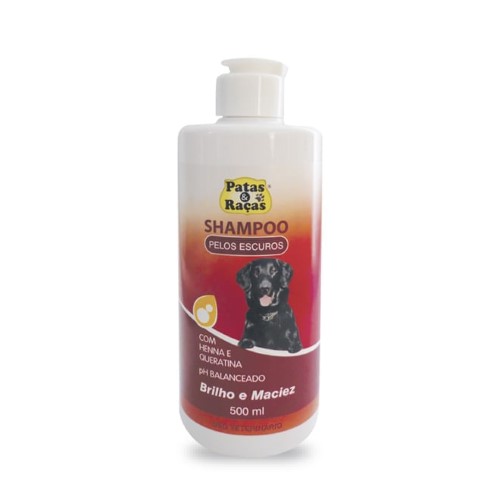 Shampoo para Cães Pelos Escuros 500ml Patas e Raças