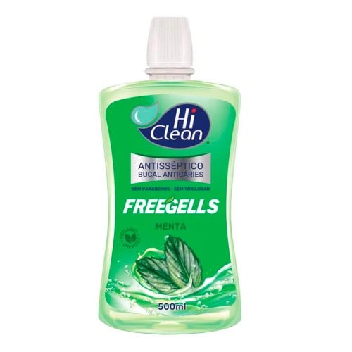 Antisséptico Bucal Hi Clean Freegells Mena com Fluor 500ml