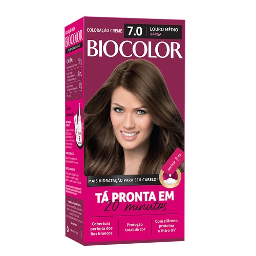 Mini Kit Tintura Biocolor Louro Médio Arraso 7.0