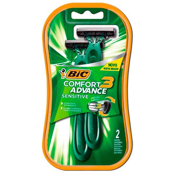 Aparelho De Barbear Bic Comfort 3 Pele Sensível Com 2