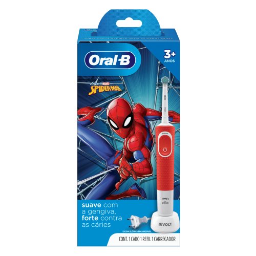 Escova Dental Elétrica Oral B D100 Vitality Kids Spider Man