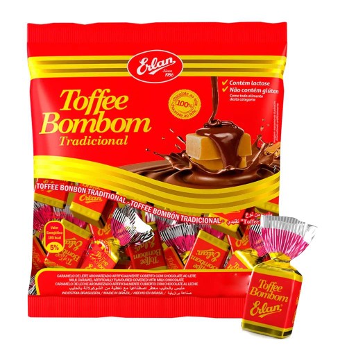 Balas Toffee Bombom Tradicional Erlan 100g