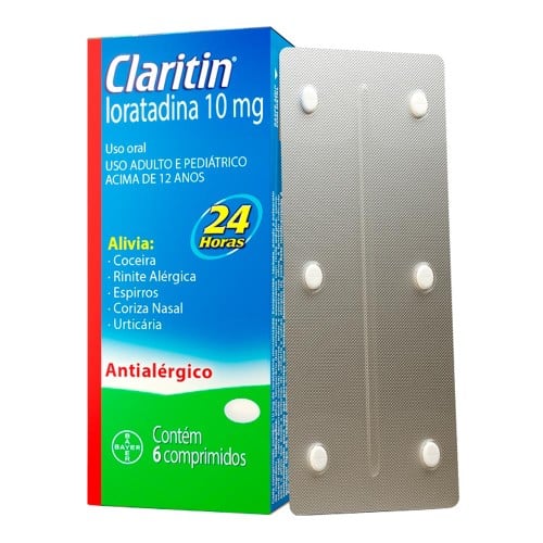 Claritin 10 Mg Bayer 6 Comprimidos