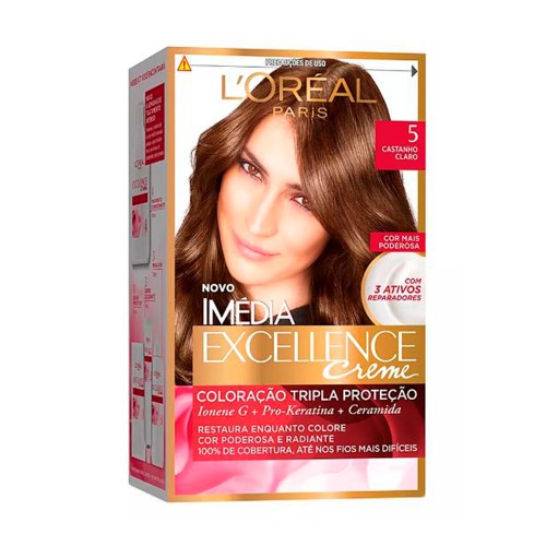 Tintura Loreal Imédia Excellence 5 - Castanho Claro