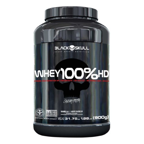 Whey 100% HD Black Skull Baunilha 900g