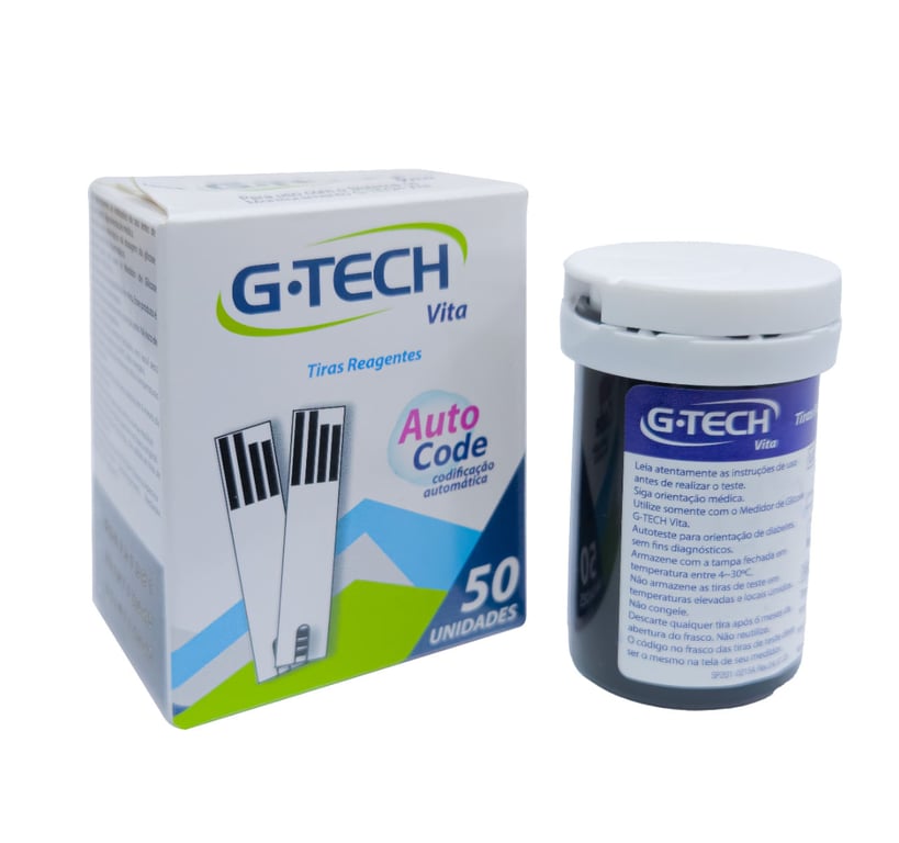 Tiras Reagentes G-Tech Vita Auto Code 50 Unidades