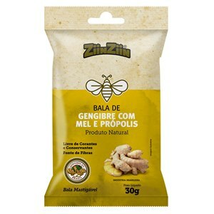 Bala de Mel Própolis e Gengibre ZiinZiin Mastigável 30g