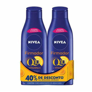 Loção Hidratante Corporal Firmador Nivea Q10 + Vitamina C Pele Seca à Extrasseca 2 unidades com 400mL cada