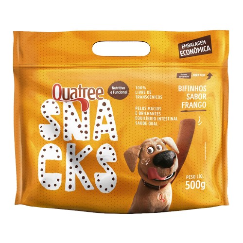 Quatree Snacks Bifinho Sabor Frango 500g