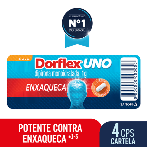 Dorflex Uno 1g com 4 comprimidos