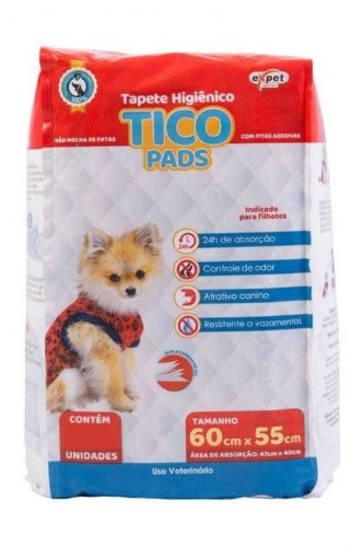 Tapete Higiênico Tico Pads Filhotes - 60cm X 55cm