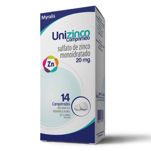 Unizinco 20mg 14 comprimidos