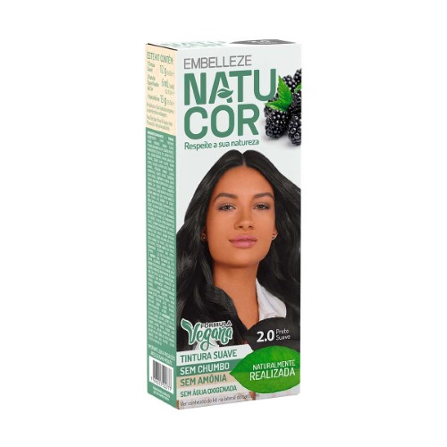 Tintura Suave Natucor 2.0 Preto Suave com 1 Unidade