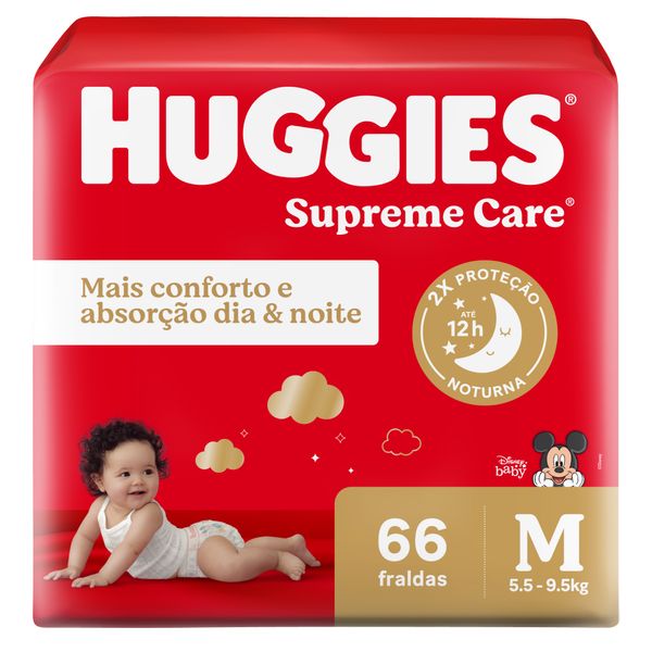 Fralda Huggies Supreme Care Hiper M Com 66 Unidades