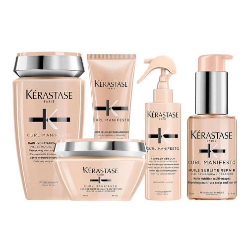 Kérastase Curl Manifesto Kit Shampoo + Máscara + Creme Leave-in + Leave-in + Óleo