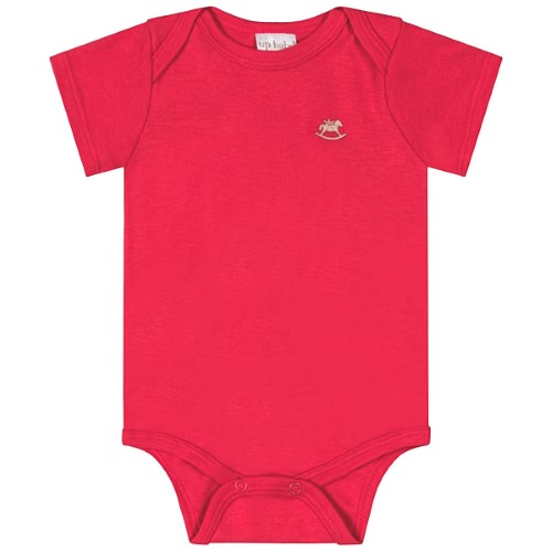 Body curto para bebê em suedine Vermelho - Up Baby