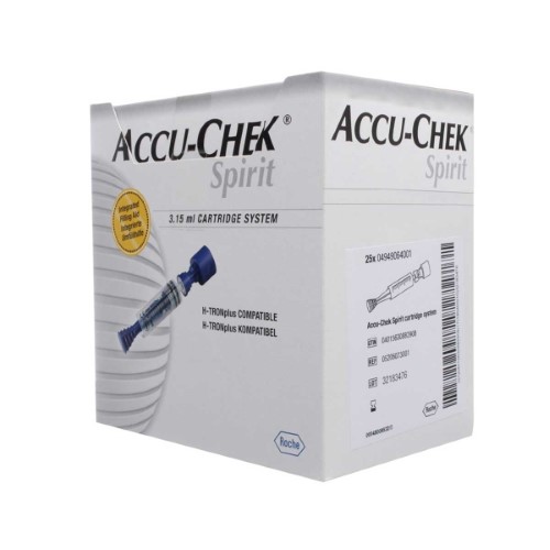 Cartucho de Insulina Accu-Chek Spirit 3.15ml 25 Unidades