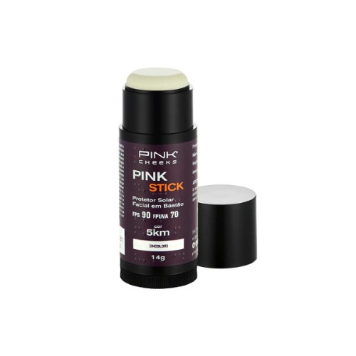 Protetor Solar Facial Em Bastão Pink Cheeks Stick Fps90 Incolor 5Km 14g