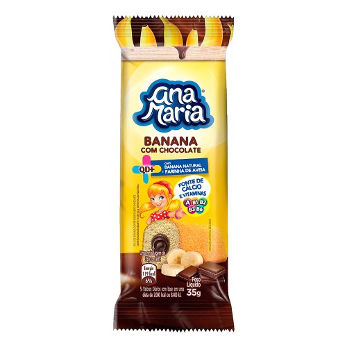 Bolinho Ana Maria QD+ Banana com Chocolate 35g