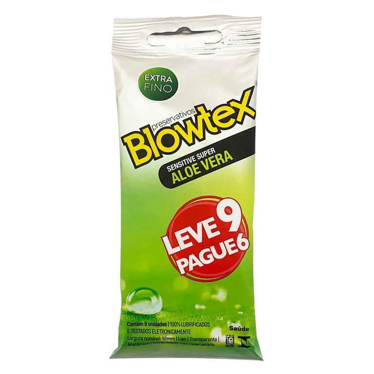 Preservativo Blowtex Sensitive Aloe Vera Leve 9 Pague 6 Unidades