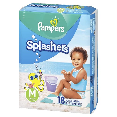 Fralda Pampers Splashers Tamanho M C/18 Tiras