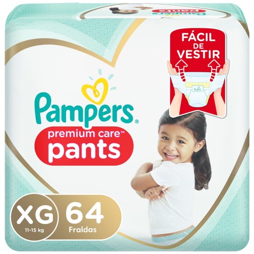 Fralda Pampers Pants Premium Care XG 64 unidades