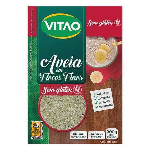 Aveia em Flocos Finos Vitao 200g