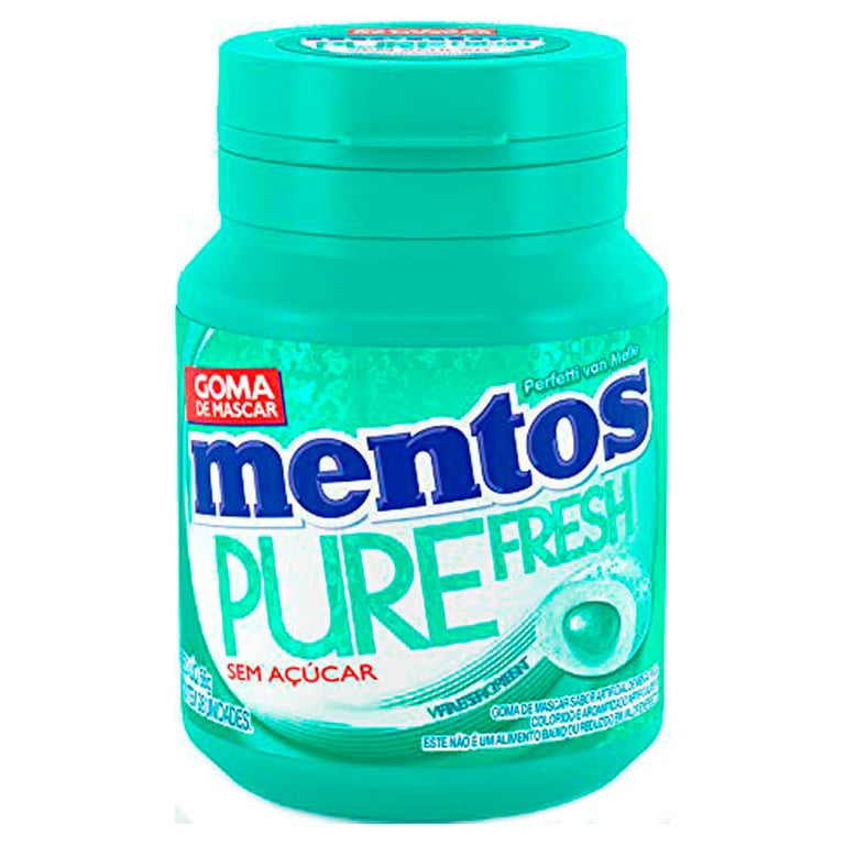 Goma De Mascar Mentos Wintergreen Garrafa 56g