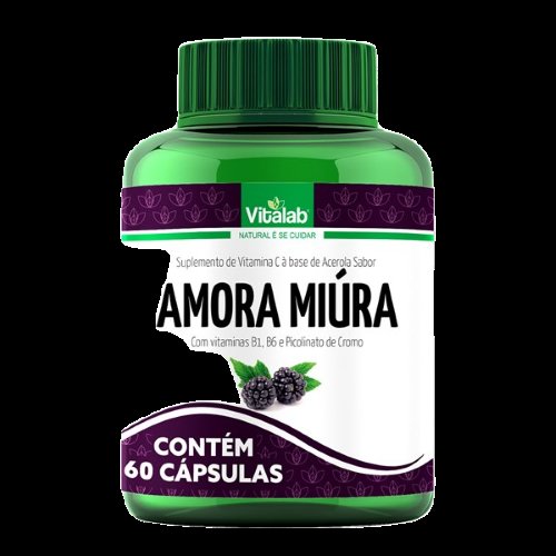 Suplemento Vitamina C Vitalab Amora Miúra com 60 Cápsulas