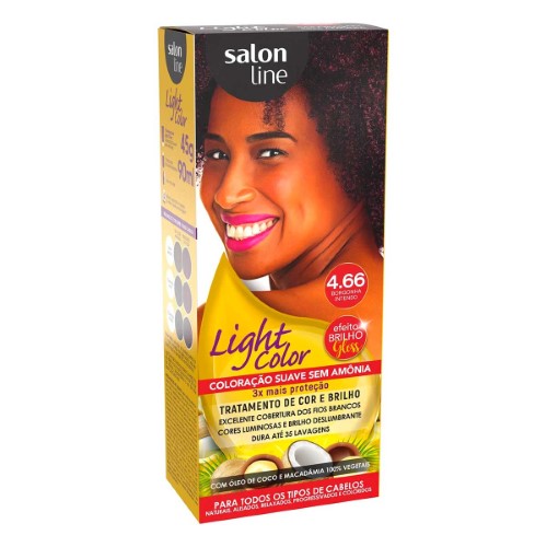 Coloração Suave Salon Line Light Color 4.66 Borgonha Intenso com 1 unidade