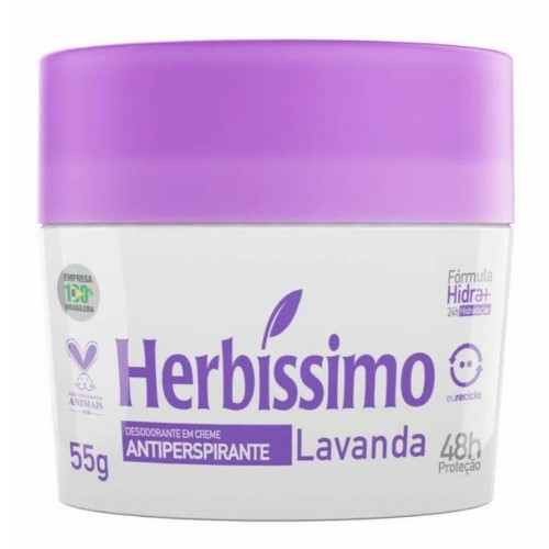 Desodorante Em Creme Herbíssimo Lavanda 55g