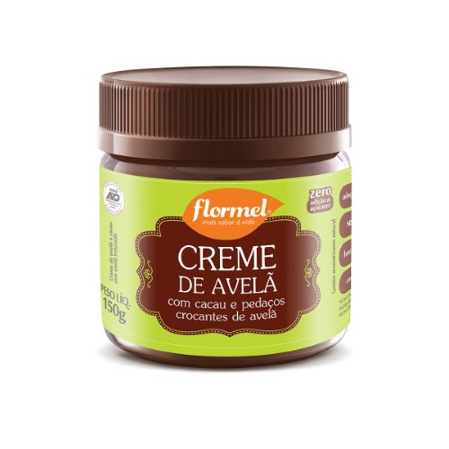 Creme de Avelã Crocante Flormel Zero Açúcar com 150g