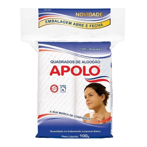 Algodão Apolo Quadrado Ziplock 100g