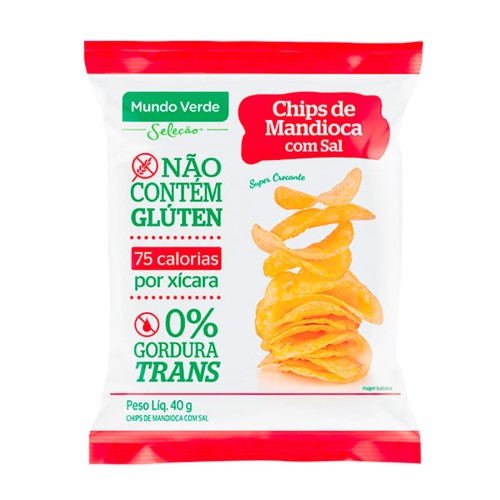 Mandioca Chips Mundo Verde Seleção com Sal 40g