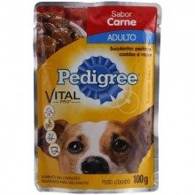 Ração Úmida Pedigree Adulto Raças Pequenas Carne Sachê 100g