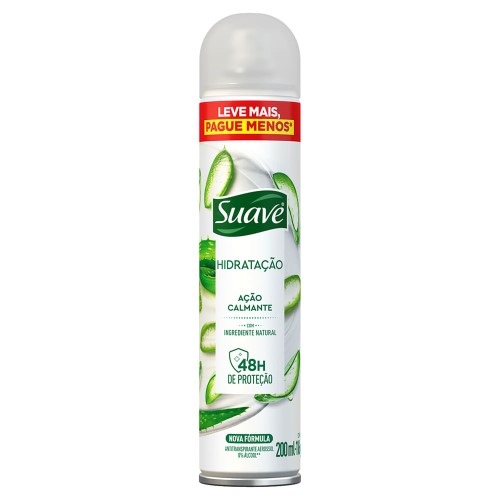 Desodorante Suave Hidratação Aerossol Antitranspirante 48h 200ml