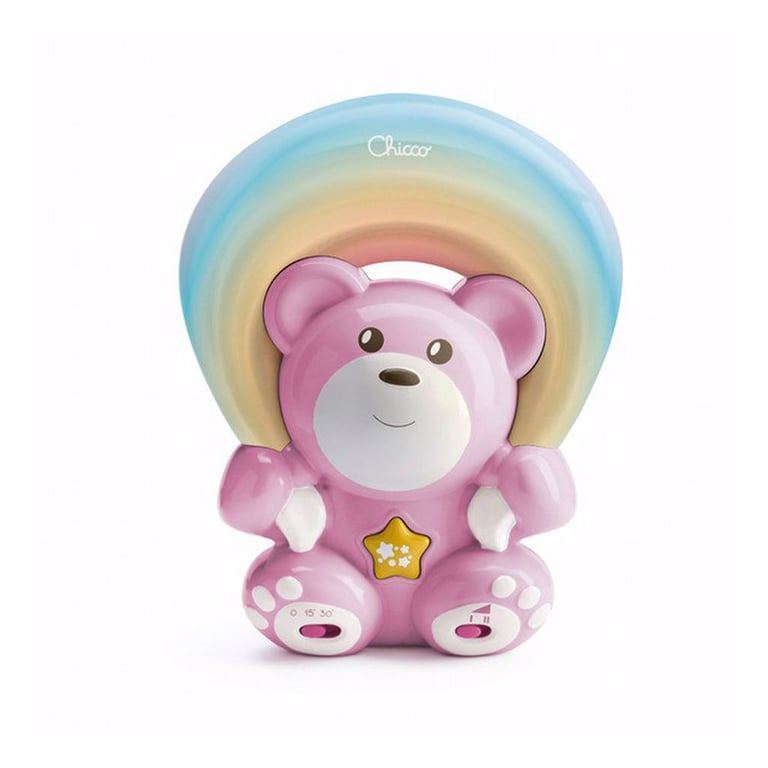 Projetor Musical Ursinho Rainbow Rosa (0m+) - Chicco