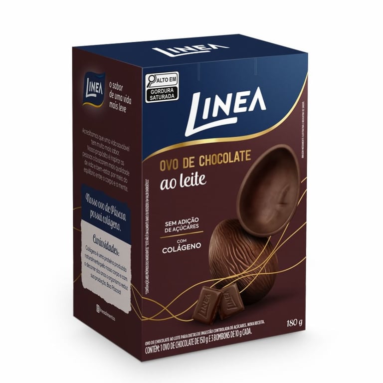 Ovo Linea Sucralose Chocolate ao Leite 180G