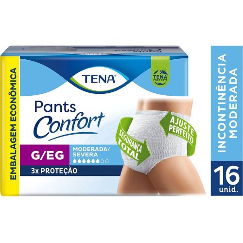 Roupa Intima Tena Pants Confort G/EG 16 Unidades