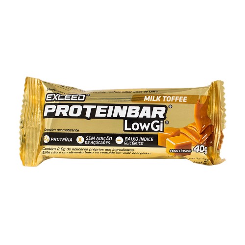 Barra de Proteína Exceed Proteinbar Lowgi Advanced Nutrition Milk Toffee com 40g